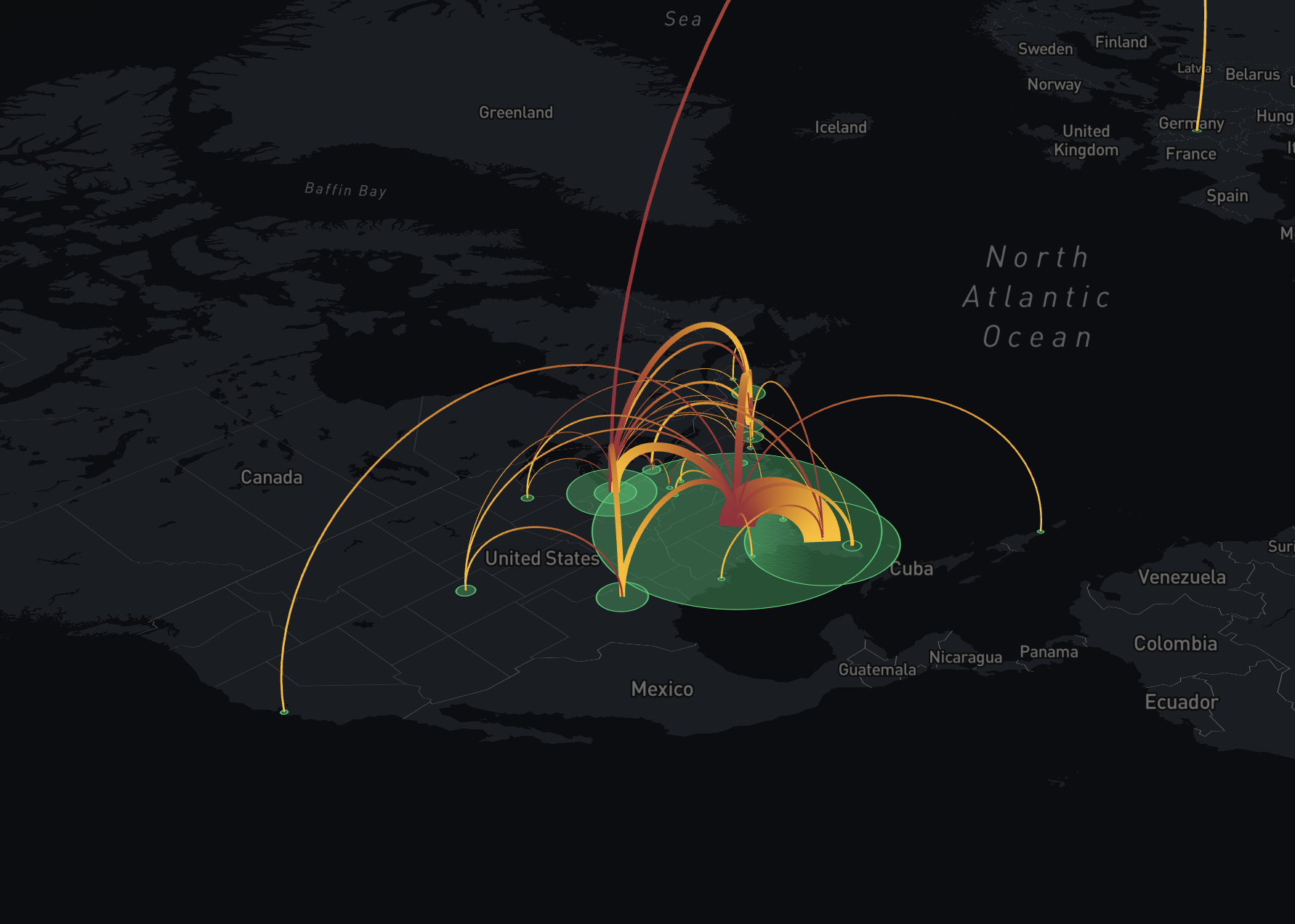 Zachary's Flight Map